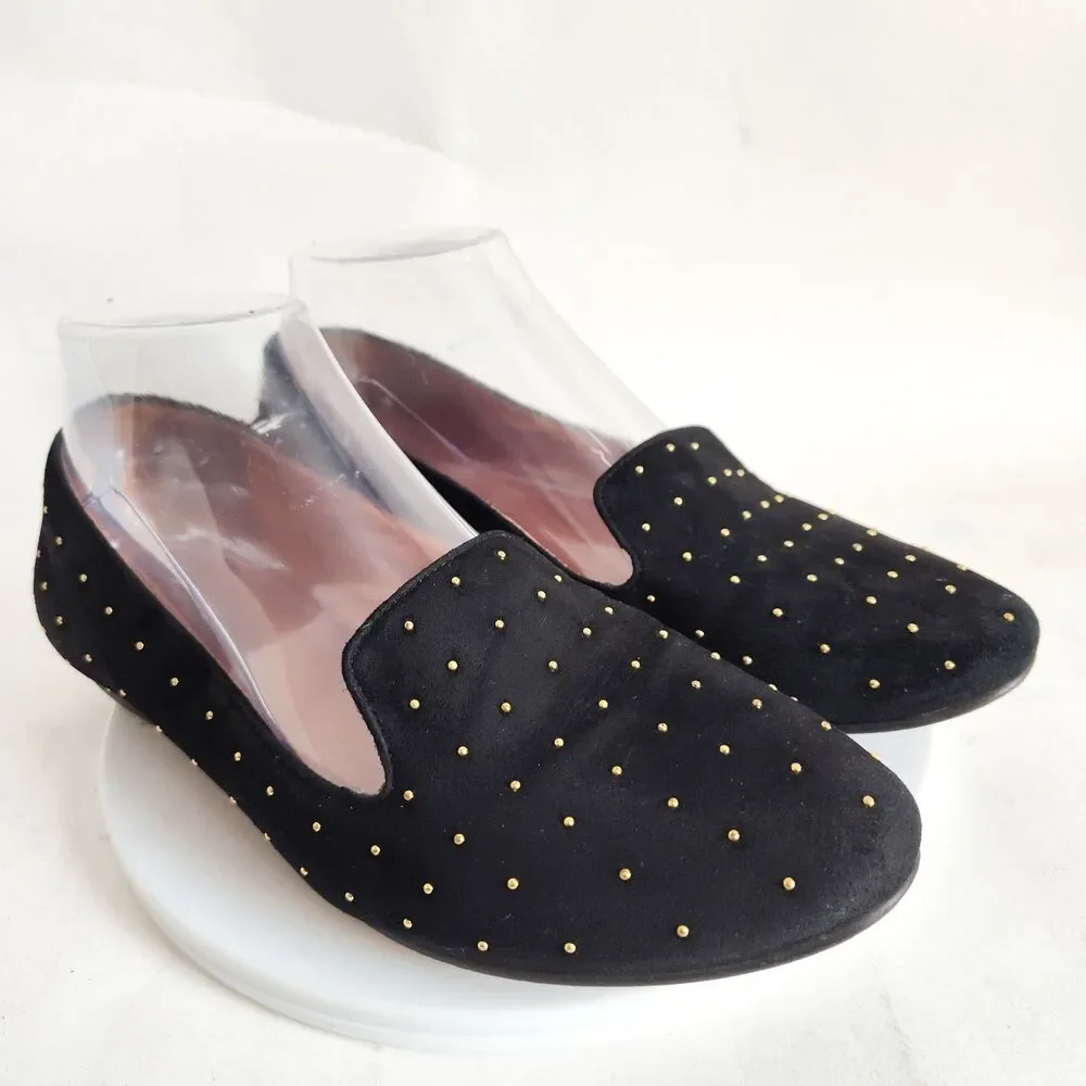 Madewell 1937 Teddy Loafers Women Size 7 Suede Comfortable Leather Flats Studded